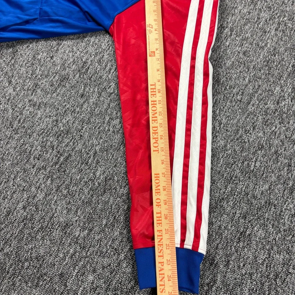 Vintage Y2K Los Angeles Clippers Adidas Basketball Track Jacket Blue Red XL